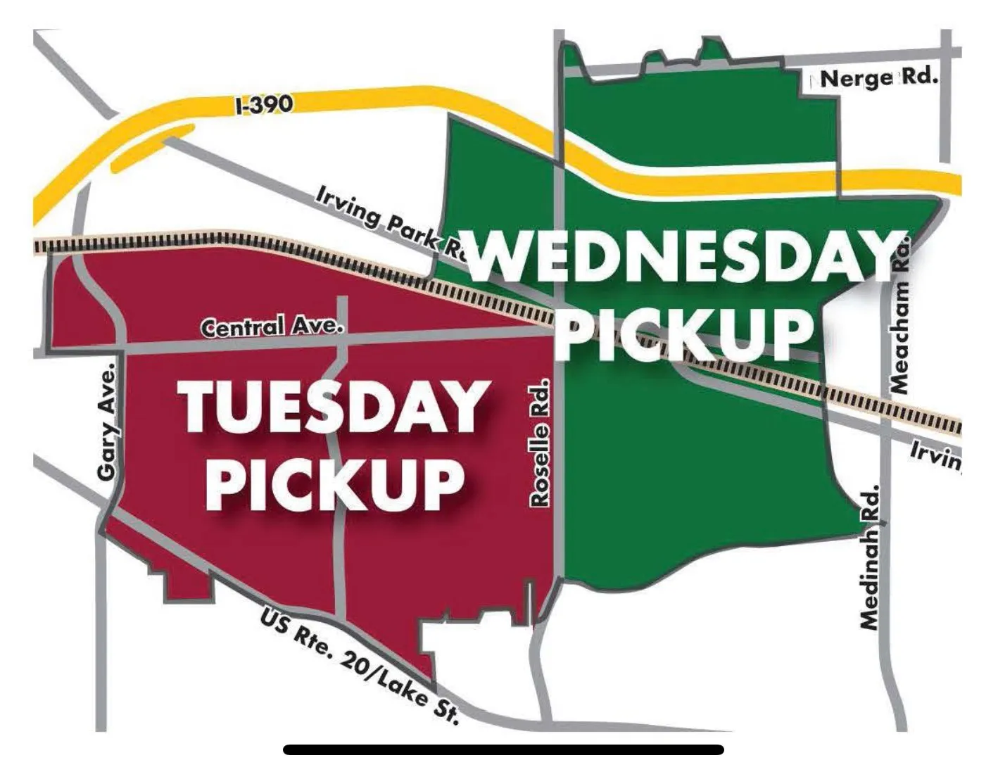Roselle service pick up days