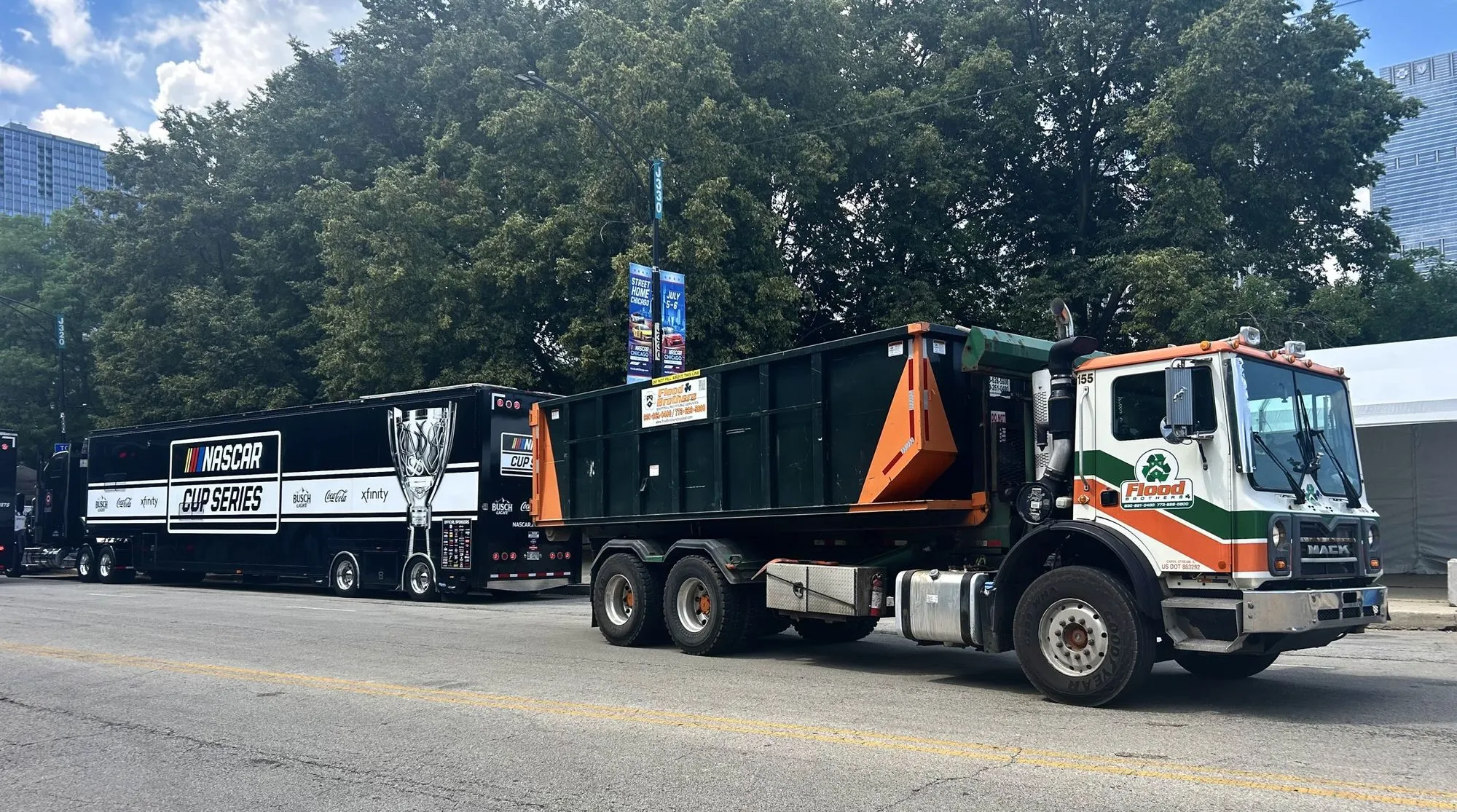 Flood Brothers truck at special event